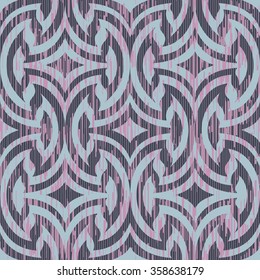 Seamless curve stripes damask pattern vector background tile