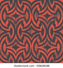 Seamless curve stripes damask pattern vector background tile