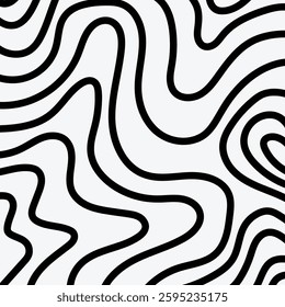 Seamless Curved bold Lines Pattern