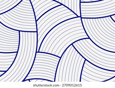 Fondo geométrico del patrón de la línea curva inconsútil para la ropa de moda y el diseño textil, textura continua abstracta moderna de la tela del flujo, estilo decorativo elegante, no AI-generado