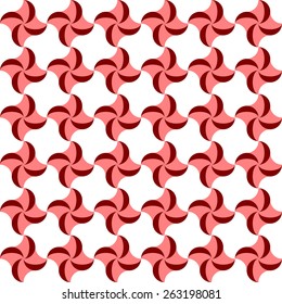 Seamless Curved Shape Pattern. Vector Regular Texture