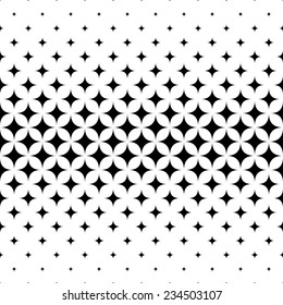 Seamless curved star pattern design vector