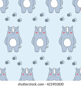 Seamless Cute Animal pattern : Vector Illustration