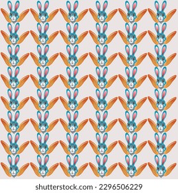 seamless cute bunny pattern background