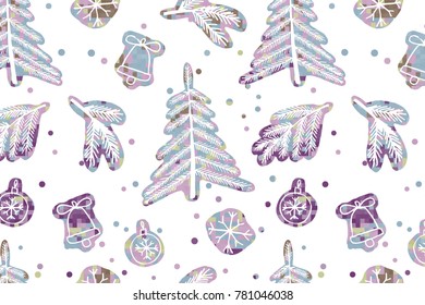 Seamless cute cartoon stars pattern, hand drawn vector illustration