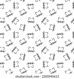 Seamless Cute Cat Face Pattern Design	