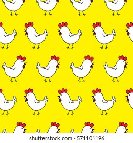 Seamless cute Chicken design