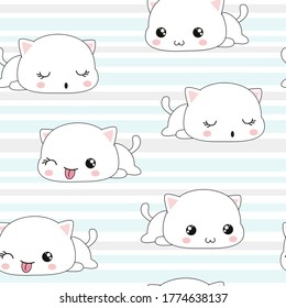 perros lindos sin soldadura patrón animal vector ilustración