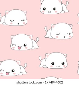 seamless cute dogs animal pattern vector illustration