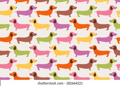 seamless cute dogs pattern