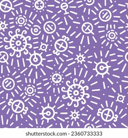  Seamless cute doodle pattern.Can be printed on any material: package, merch, fabric, home.