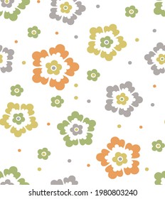 Impresionante adorable estampado de flores con flores decorativas creativas al estilo escandinavo. Excelente para tela, textil. 