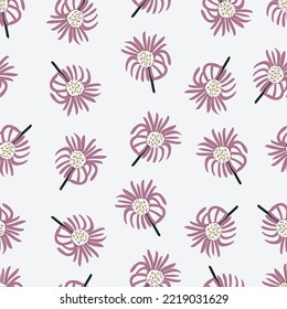 
Seamless cute elegant flowers  pattern on pink background minimal background for fashion fabric wallpaper wrapping  and print design
