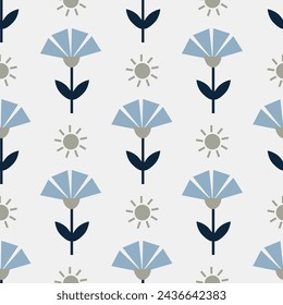 Seamless cute elegant flowers  pattern background minimal background for fashion fabric wallpaper wrapping  and print design
