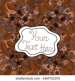Seamless Cute fabric pattern. Abstract doodles pattern. - stock. Vector design. Pattern brown, black and white on colors. It can be used on mug prints, baby apparels, wallpaper, wrapping boxes etc.