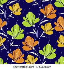 Seamless cute fancy floral pattern