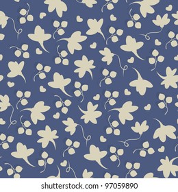 Seamless cute floral kid pattern
