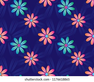 Seamless cute floral pattern