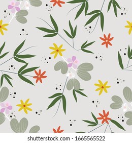 
Seamless cute floral pattern background vector illustration for wallpaper,gift wrapping,packaging design

