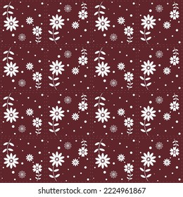 Seamless, cute, floral pattern drawing. It's a vector illustration. apply as background or applied to clothing patterns