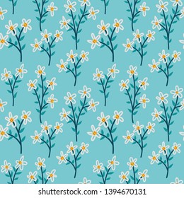 Seamless cute floral pattern. Perfect for fabric, wallpaper, wrapping paper, etc