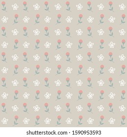 Seamless Cute Floral pattern of small flowers