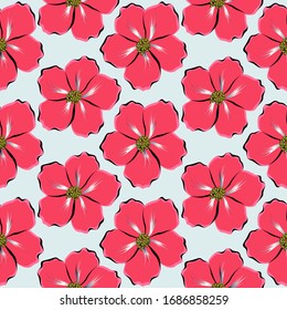 Seamless cute floral vector pattern. Vintage colorful vector. Simple vector repeating texture. Modern swatch.