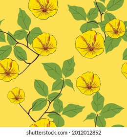 Seamless cute floral vector pattern background. for fashion prints, fabric, wallpaper and all prints on background earth tone color.
