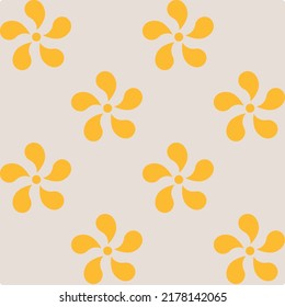 Seamless cute flower fabric design like ornament vector. Suit for package design, wallpaper, fashion print.