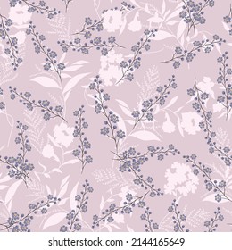 seamless cute flower pattern on background