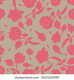 seamless cute flower vector pattern