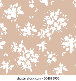 seamless cute flower vector pattern