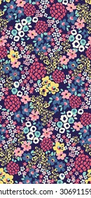 seamless cute flower vector pattern.