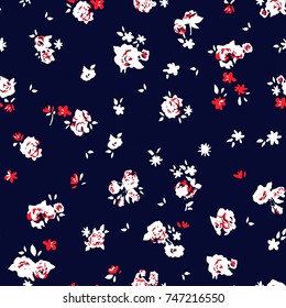 seamless cute flower vector pattern.