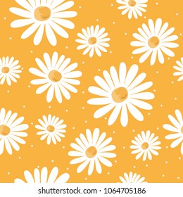 seamless with cute flowers pattern background modern vector for design