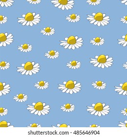 Seamless Cute Flowers vintage pattern with ink hand drawn medicinal herbs. Herbal background draw sketch. Organic and fresh spices illustration.Vector background