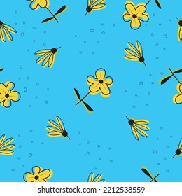 Seamless cute fresh floral pattern background vector illustration for  fashion fabric wallpaper wrapping  and print design
