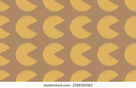 Seamless, Cute hand drawn brush line abstract circle pattern, modern style wood carving, engraving, block print texture surface background, simple dot graphic for textile, carpet, stationary