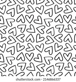 Seamless cute heart - love pattern