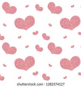 seamless cute heart shape background texture 