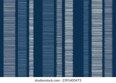 Seamless cute ikat pattern vector blue colorful background fabric strip cute strips vertical blue color grid stripe tartan wallpaper.