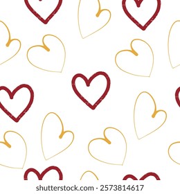 Seamless cute love vector repeat pattern, for wallpaper, wrapping or book cover