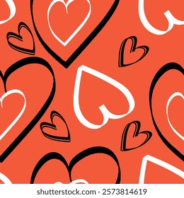 Seamless cute love vector repeat pattern, for wallpaper, wrapping or book cover