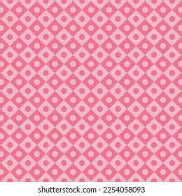 Seamless cute lovely pattern Vector lovely cute geometric square circle pattern pink pastel color valentines. Background mimimal valentine day love concept wallpaper pink background.