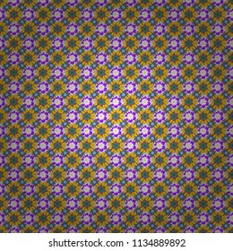 Seamless cute mille-fleurs texture for fabric, wrapping, printing, textile. Vector floral yellow, green and brown pattern.
