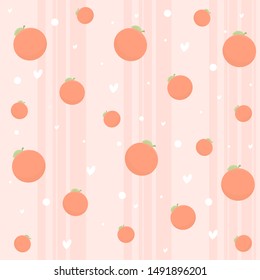 Seamless cute orange pattern. Fun vector illustration!