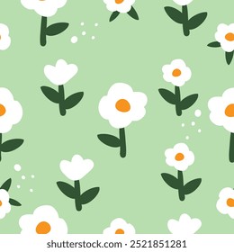 Seamless cute pastel floral pattern background vector illustration for  fashion fabric wallpaper wrapping  and print design