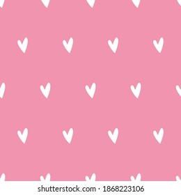 Un lindo patrón sin gracia con corazones. Delicar el trasfondo femenino. Vector.