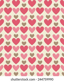 seamless cute pattern with hearts. vector illustration