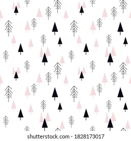 Seamless cute pattern for kids, children.  background. Scandinavian style for fabric, wallpaper, clothes, swaddles, apparel, planner, sticker